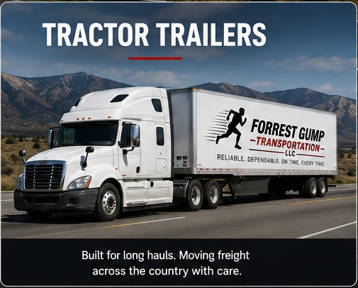 Branded tractor trailer